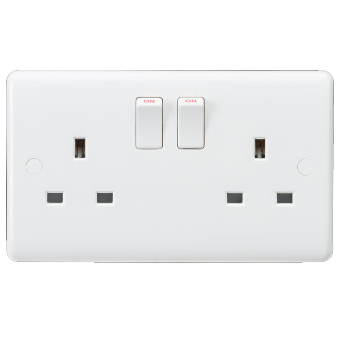 ML Accessories White Curved 13A 2G DP Switched Double Socket