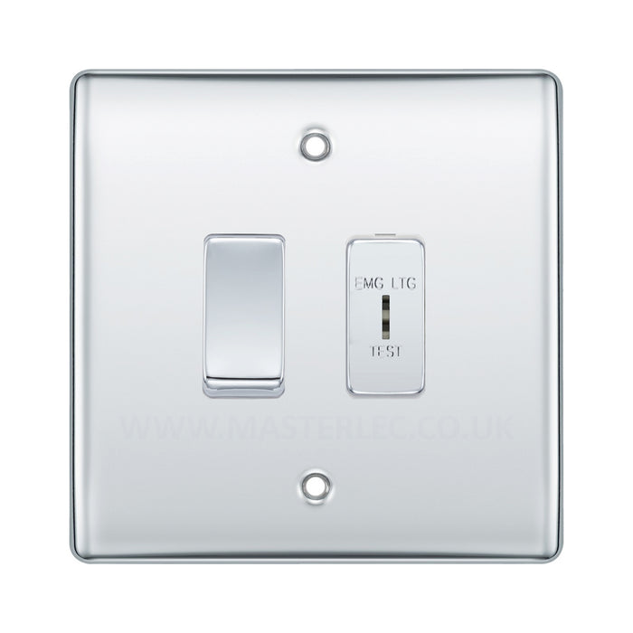 Eml Fish Key BG Nexus Polished Chrome 2 Gang Emergency Lighting (EMG LTG TEST) Key ...