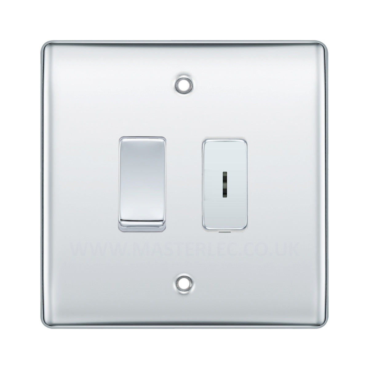 BG Nexus Polished Chrome 2 Gang 20 Amp Key Switch with 20 Amp Double P ...