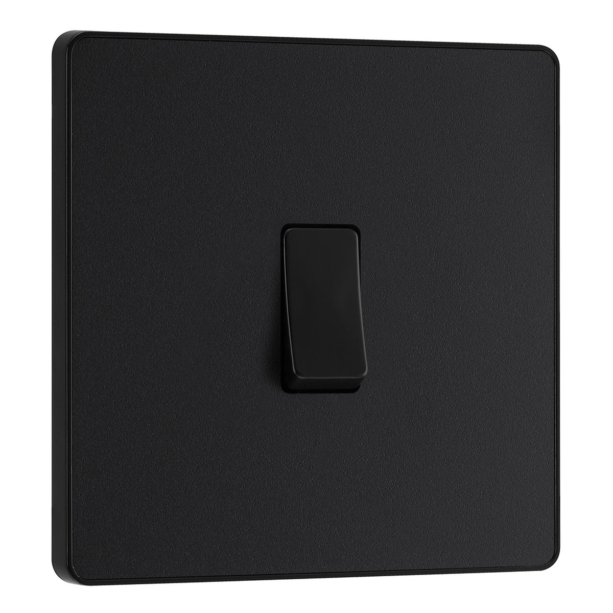 BG Evolve Matt Black Screwless Intermediate Light Switch PCDMB13B ...