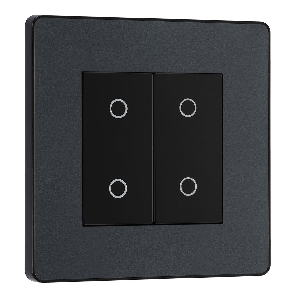 BG Evolve Matt Grey Screwless Double Secondary Touch Dimmer Switch PCD ...