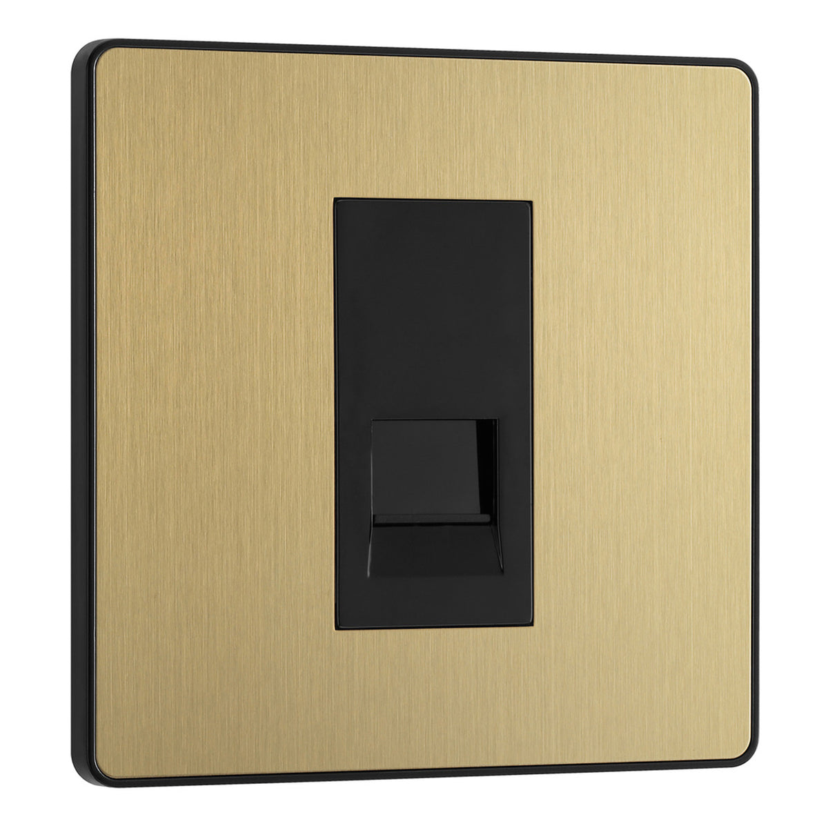 BG Evolve Satin Brass Screwless Single Secondary Telephone Socket PCDS ...