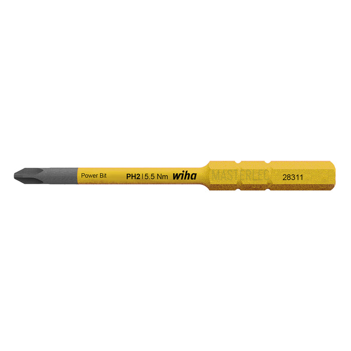 Wiha 44106 44107 SpeedE Yellow Power Bits Electrical Slotted