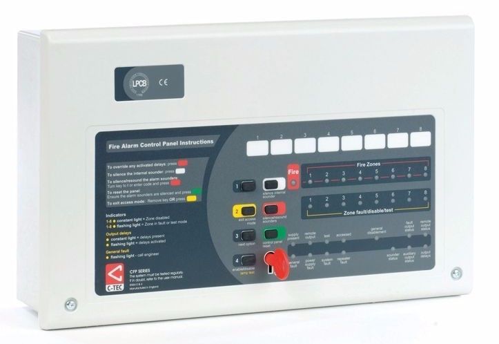 C-TEC CFP Standard 8 Zone Conventional Fire Alarm Panel CFP708-4