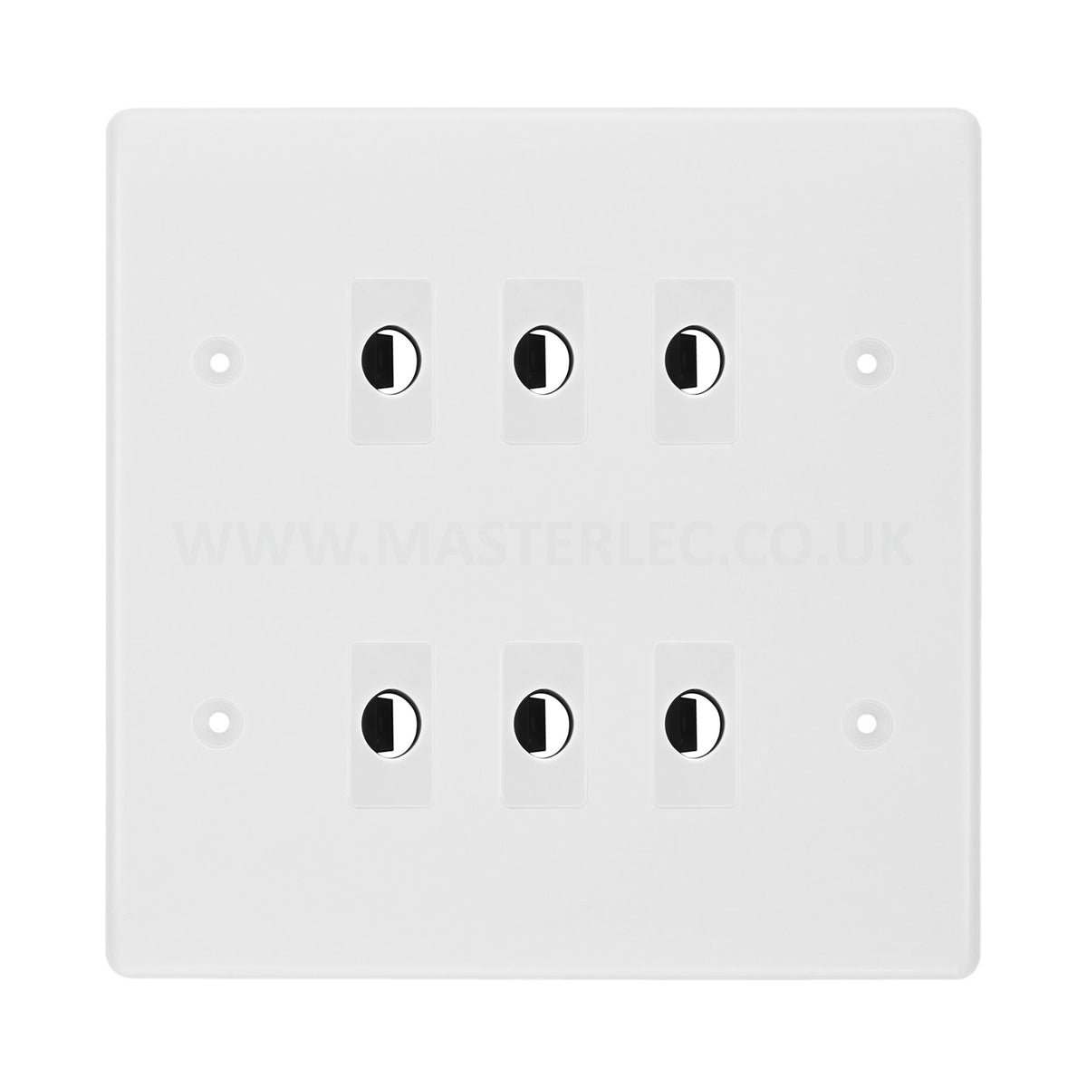 BG Nexus White 6 Gang Flex Outlet Socket — Masterlec